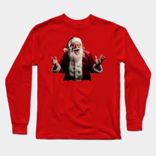 Laughing Santa funny Christmas Long Sleeve T-Shirt